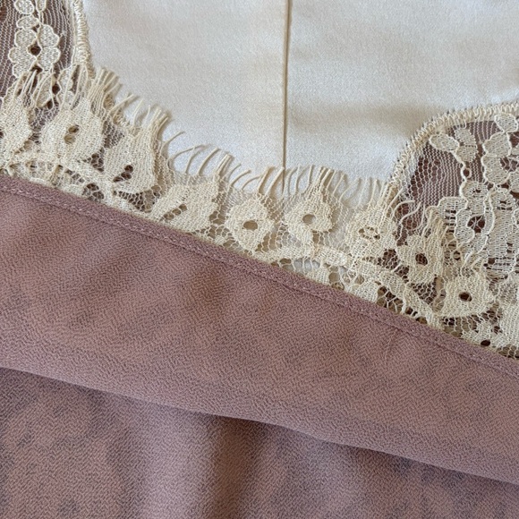 NEW Reformation Jessalyn Lace Silk Crew Neck Mini Dress Almond Ivory | size S - Picture 12 of 12